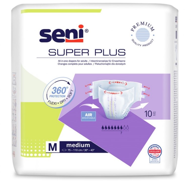 Super Seni Plus Erwachsenen-Windeln MEDIUM 10 Stück